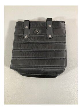 Lug Midnight Black Wine Tote - Removable Divider, Unisex, Plaid, Lead Safe